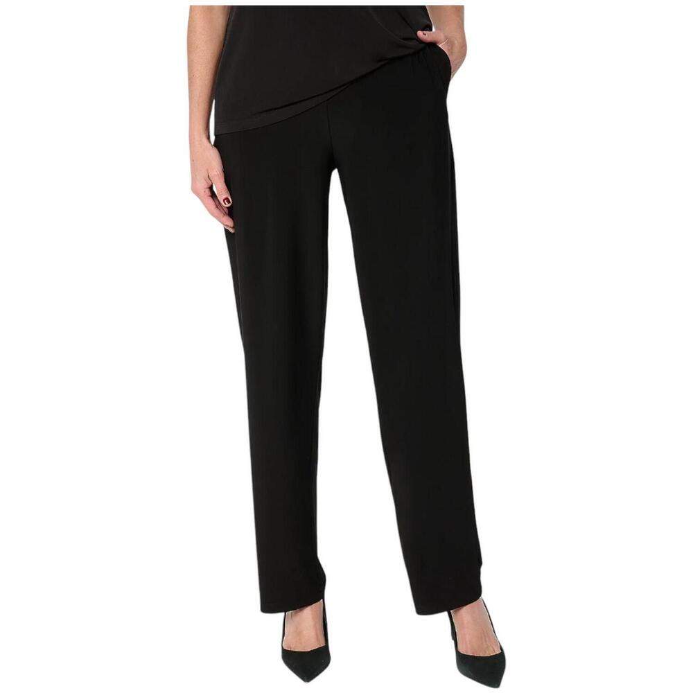 Susan Graver Women's LK Luxe Pull-On Pants w/ Pockets Black - Petite